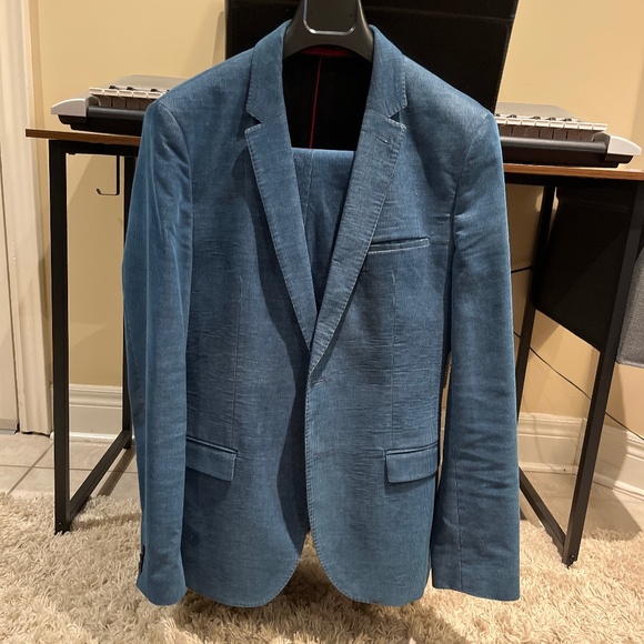 Hugo Boss Red Label blue corderoy 2pc suit - 34R - Picture 1 of 2